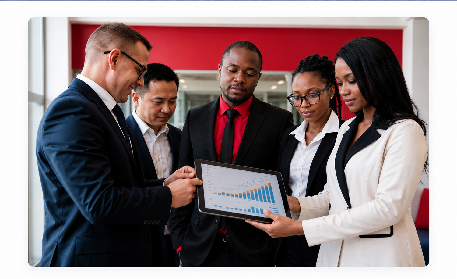 Team reviewing financials